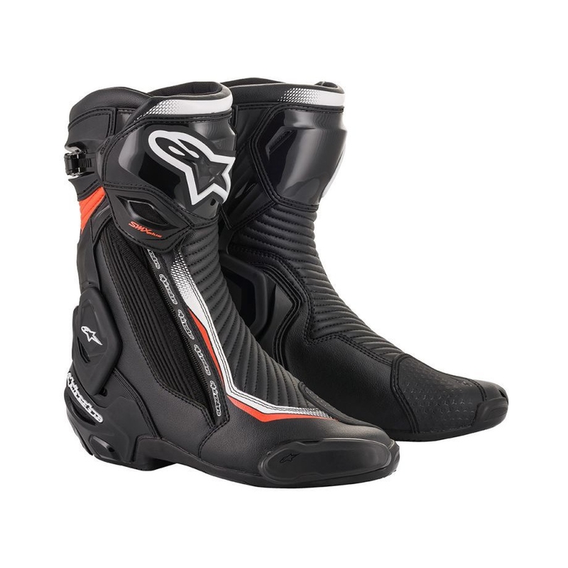 Alpinestars SMX Plus 2 Motorradstiefel Schwarz-Weiß-Fluorot