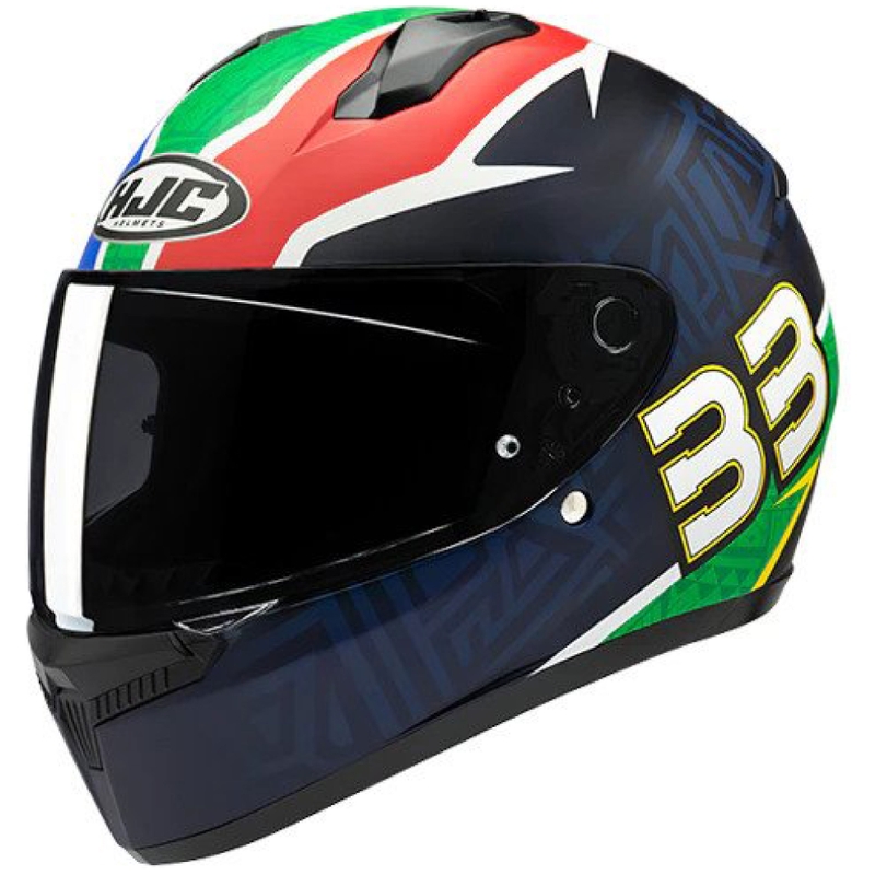 Integral-Motorradhelm HJC C10 BB33 MC21SF blau-grün-rot