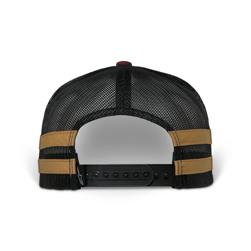 Alpinestars Backline Trucker Cap ziegelrot-schwarz-gold