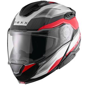Klappbarer Motorradhelm Nexx X.Lifetour PRO Mile weiß-rot