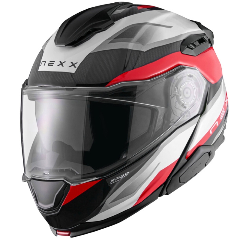 Klappbarer Motorradhelm Nexx X.Lifetour PRO Mile weiß-rot