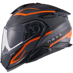 Klapphelm Motorrad Nexx X.Lifetour PRO Mile matt orange-grau