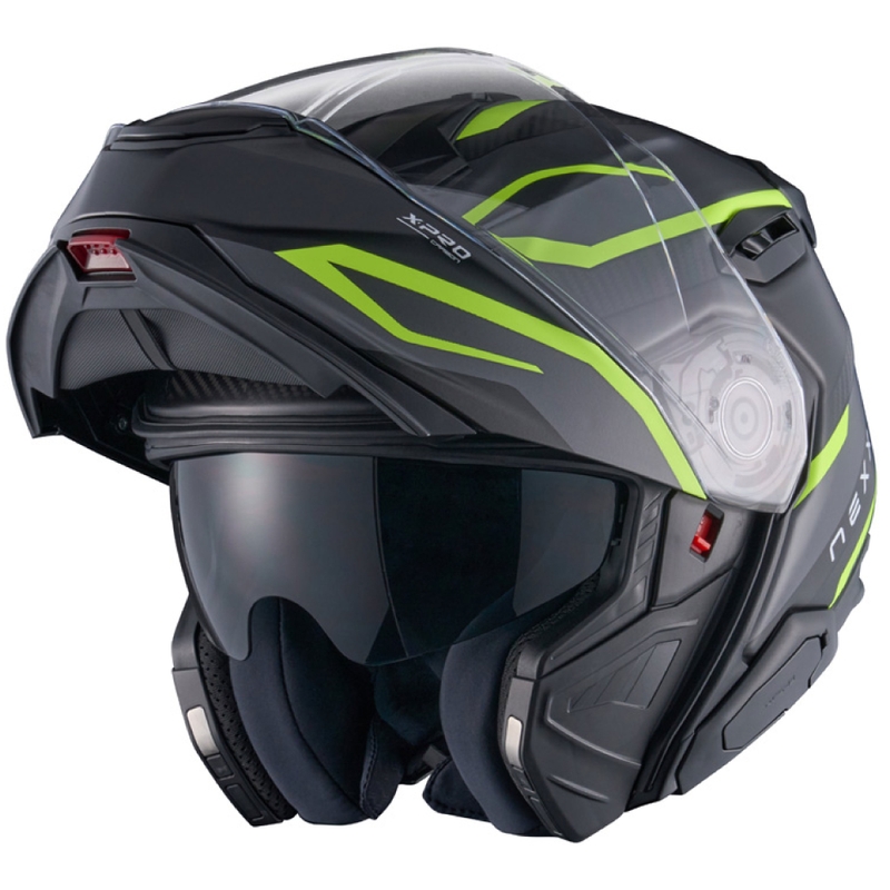 Klappbarer Motorradhelm Nexx X.Lifetour PRO Mile mattgrau-fluogelb Ausverkauf