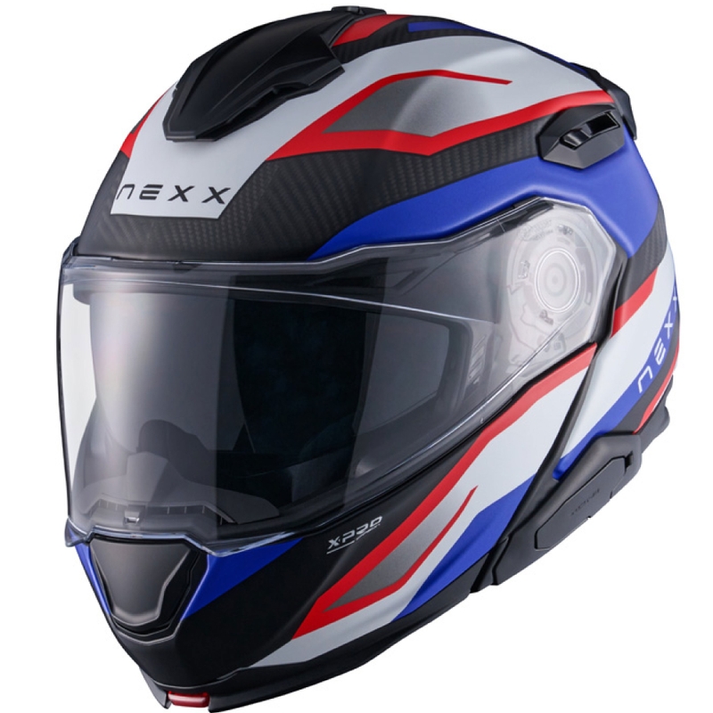 Klapphelm Motorrad Nexx X.Lifetour PRO Mile matt blau-rot