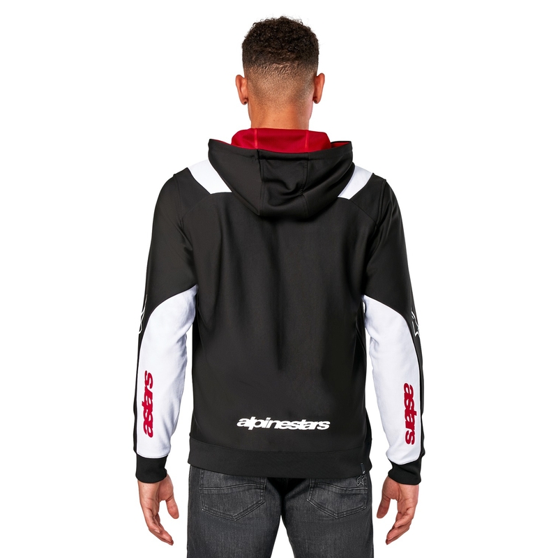 Alpinestars Sessions 3 Hoodie schwarz-weiß-rot
