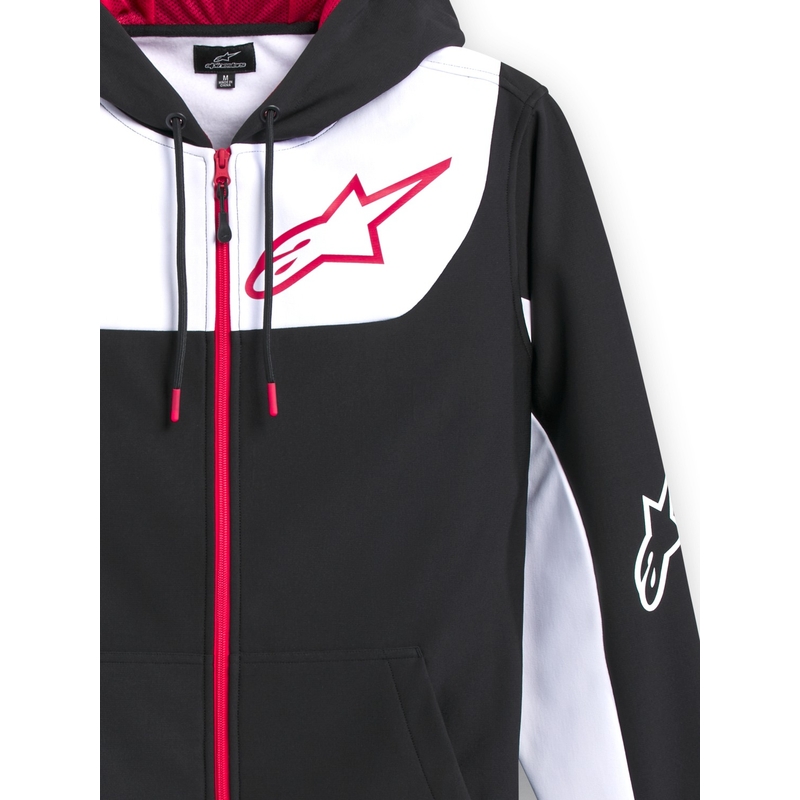 Alpinestars Sessions 3 Hoodie schwarz-weiß-rot