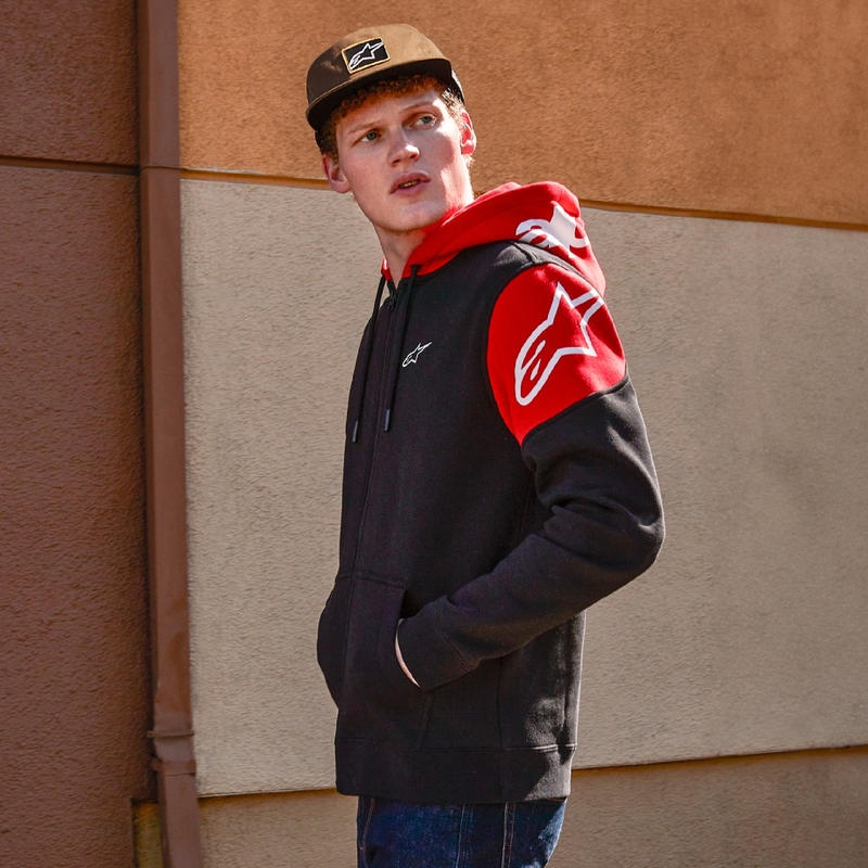 Alpinestars Velocity Hoodie schwarz-rot