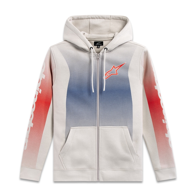 Alpinestars Arising Hoodie weiß offwhite-blau-rot