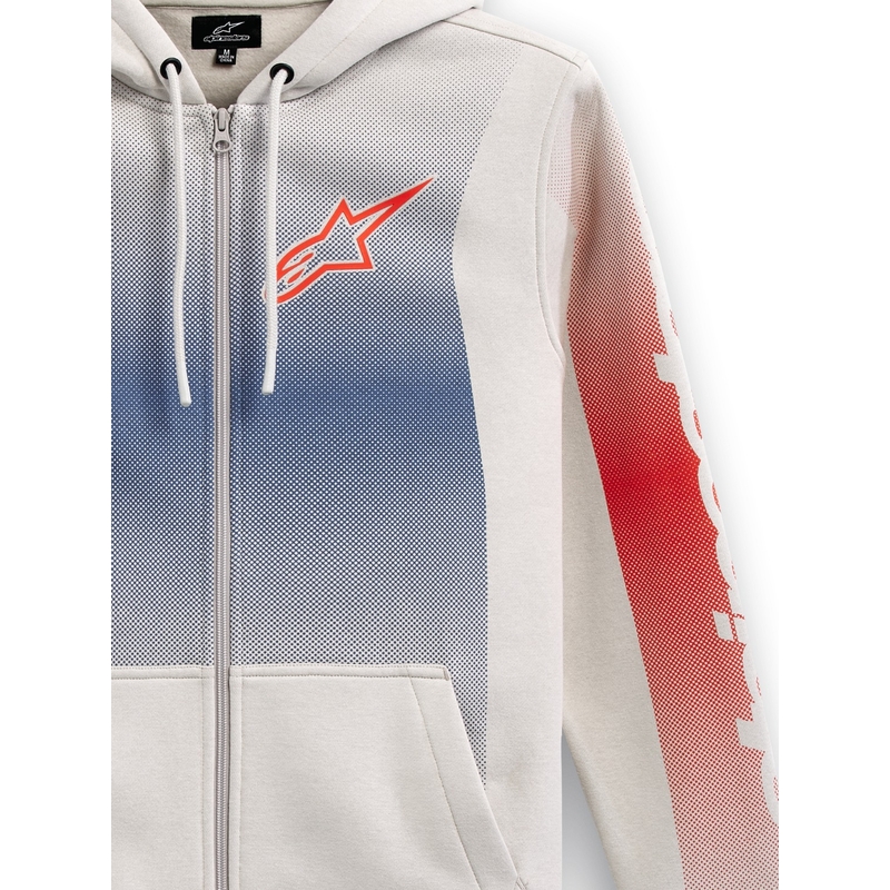 Alpinestars Arising Hoodie weiß offwhite-blau-rot