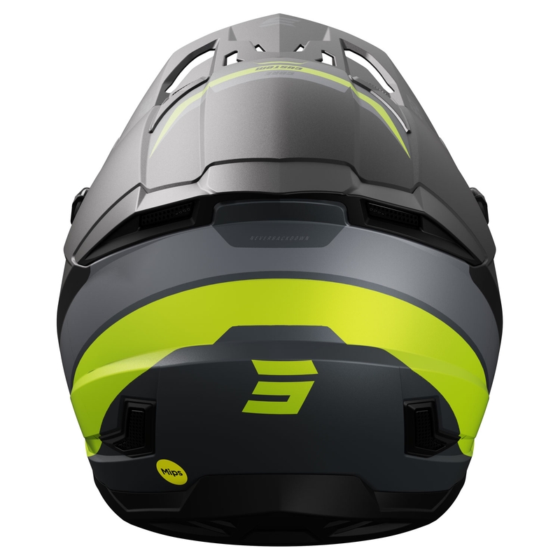 Motocross-Helm Shot Core Custom schwarz-fluo gelb