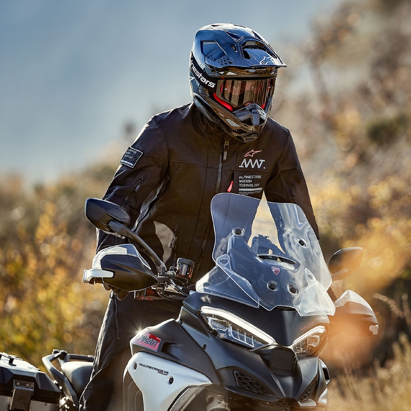 Alpinestars AMT-8 Stretch Drystar XF Motorradjacke Schwarz