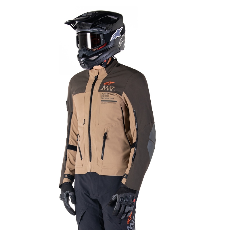 Alpinestars AMT-8 Stretch Drystar XF Motorradjacke braun-khaki