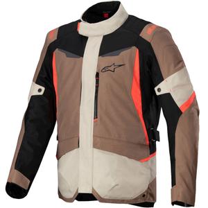 Alpinestars ST-1 Wasserdichte Motorradjacke Khaki-Sand-Schwarz-Fluorot
