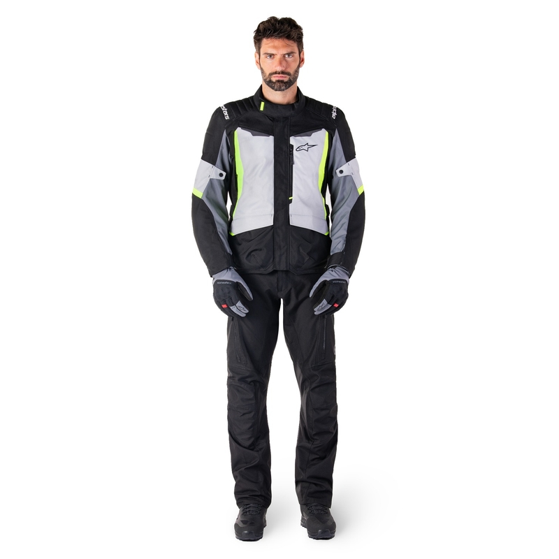 Alpinestars ST-1 Wasserdichte Motorradjacke grau-schwarz-fluogelb