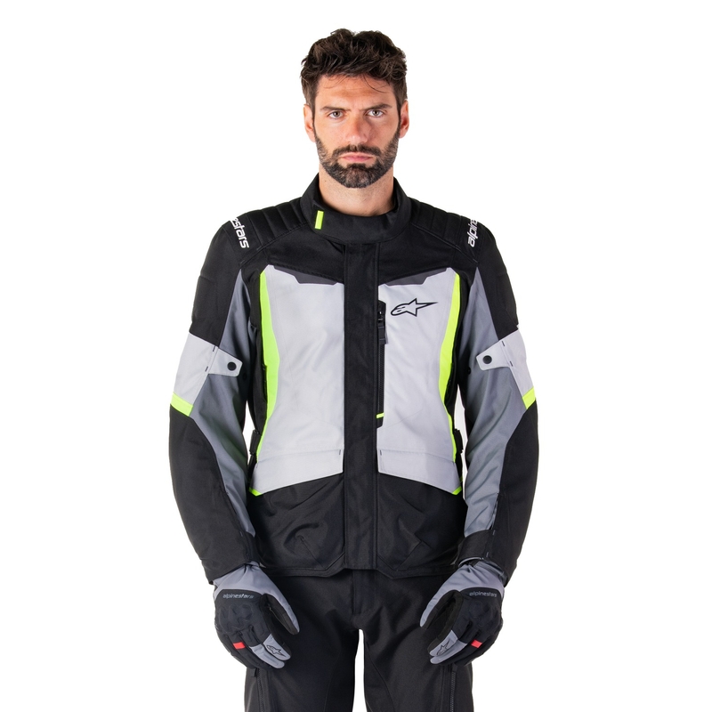Alpinestars ST-1 Wasserdichte Motorradjacke grau-schwarz-fluogelb