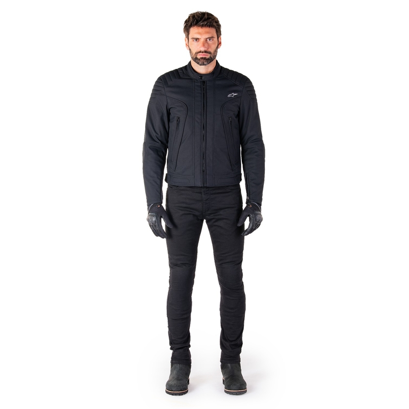 Wasserabweisende Motorradjacke Alpinestars Clayton Schwarz-Schwarz