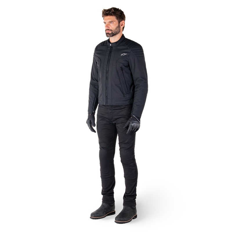 Wasserabweisende Motorradjacke Alpinestars Clayton Schwarz-Schwarz