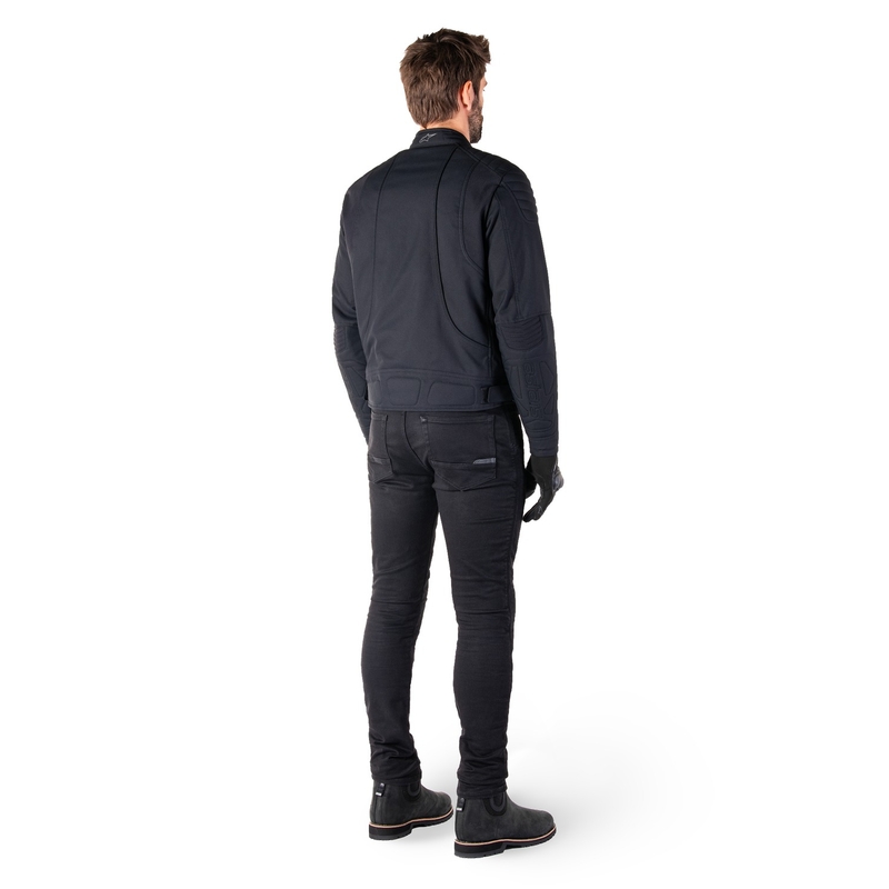 Wasserabweisende Motorradjacke Alpinestars Clayton Schwarz-Schwarz