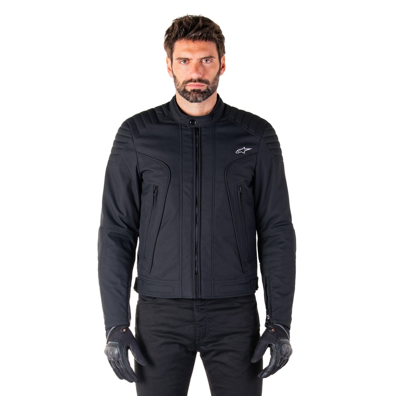 Wasserabweisende Motorradjacke Alpinestars Clayton Schwarz-Schwarz