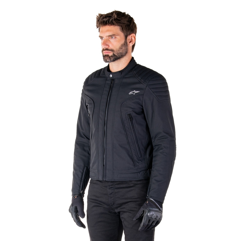 Wasserabweisende Motorradjacke Alpinestars Clayton Schwarz-Schwarz