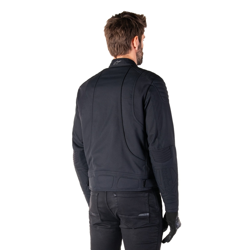 Wasserabweisende Motorradjacke Alpinestars Clayton Schwarz-Schwarz