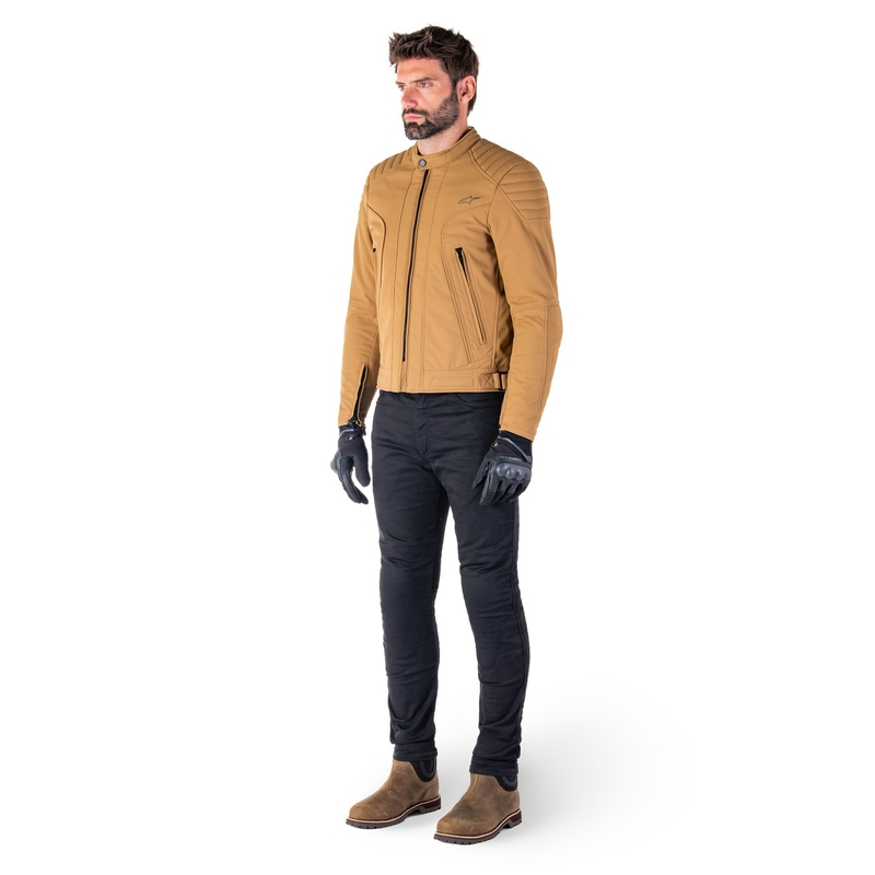 Alpinestars Clayton wasserabweisende Motorradjacke hellbraun