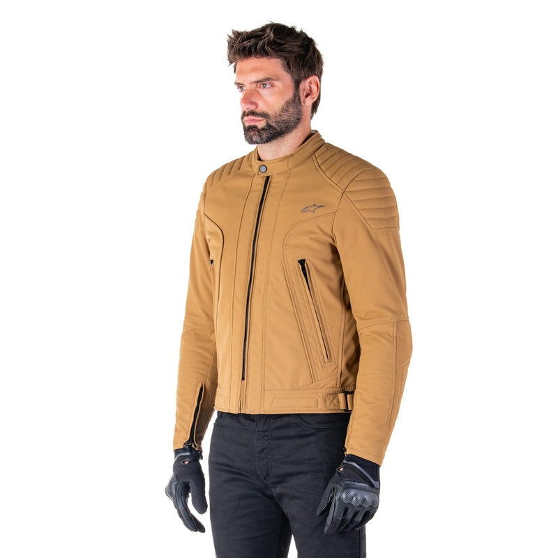 Alpinestars Clayton wasserabweisende Motorradjacke hellbraun