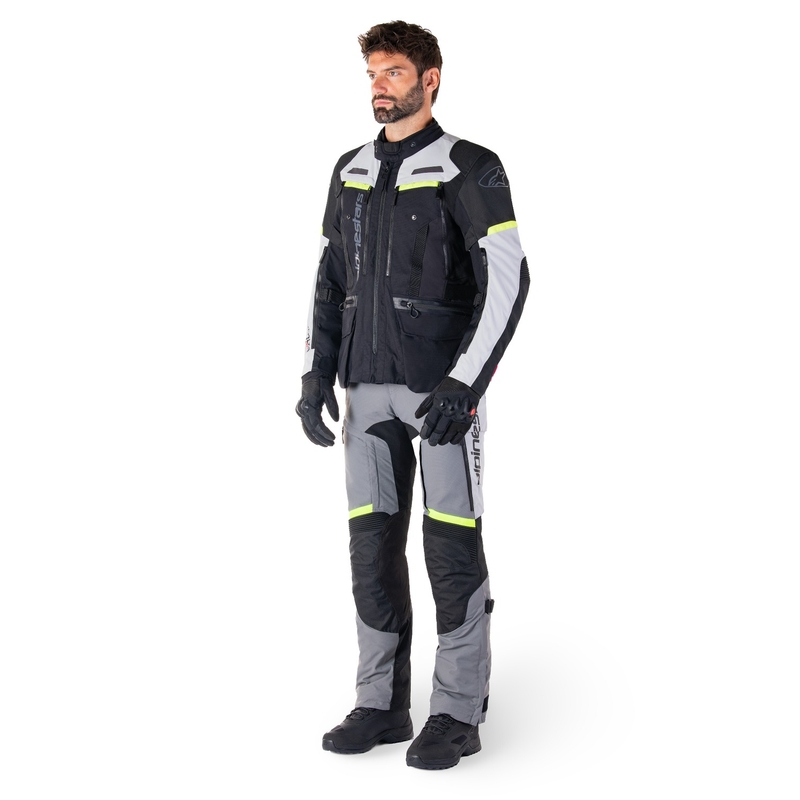Alpinestars Bogota PRO Drystar Motorradjacke Schwarz-Grau-Fluogelb