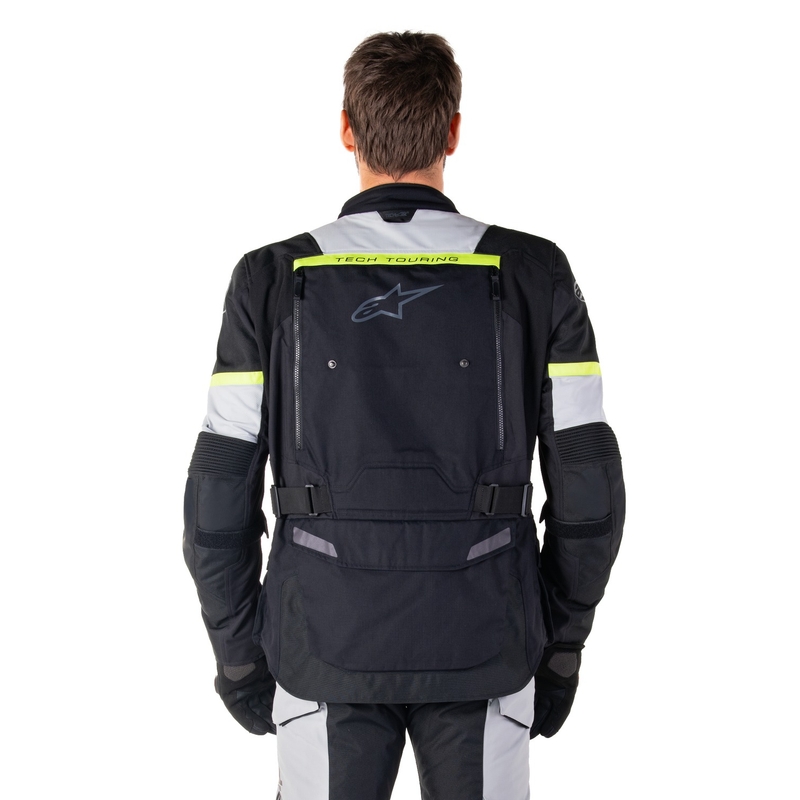 Alpinestars Bogota PRO Drystar Motorradjacke Schwarz-Grau-Fluogelb