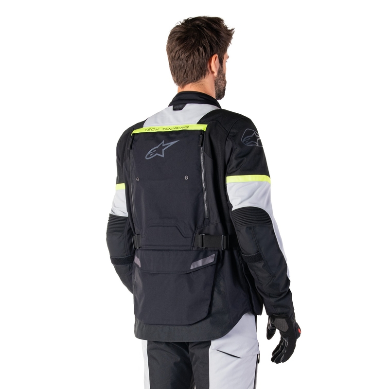 Alpinestars Bogota PRO Drystar Motorradjacke Schwarz-Grau-Fluogelb