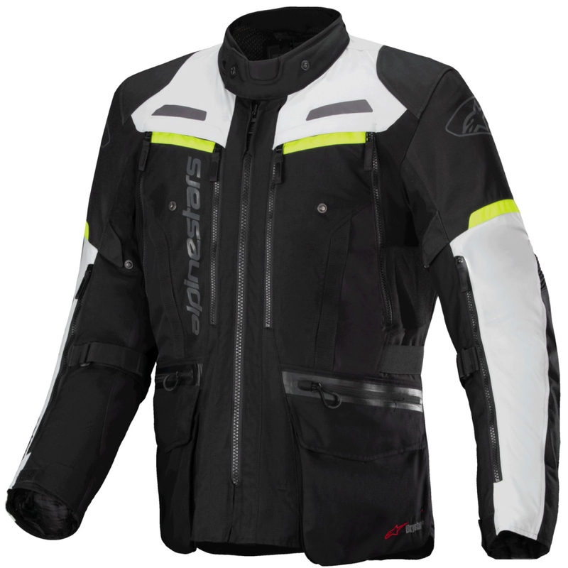 Alpinestars Bogota PRO Drystar Motorradjacke Schwarz-Grau-Fluogelb
