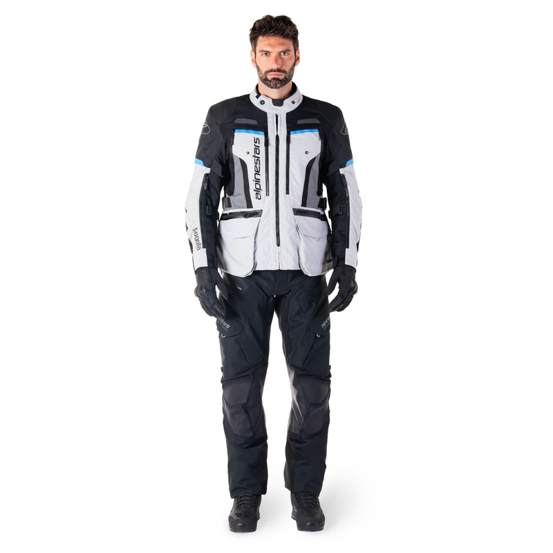Alpinestars Bogota PRO Drystar Motorradjacke grau-schwarz-blau