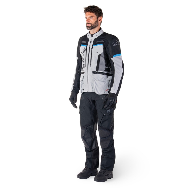 Alpinestars Bogota PRO Drystar Motorradjacke grau-schwarz-blau