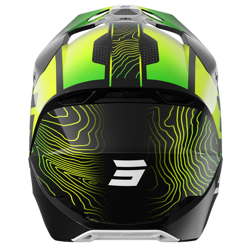 Motocross-Helm Shot Furious Apex fluo gelb-schwarz
