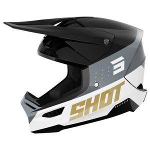 Shot Furious League Motocross-Helm gold-schwarz