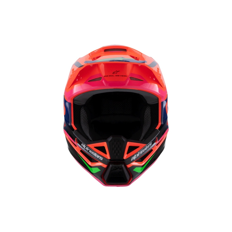 Kinder-Motocross-Helm Alpinestars S-M3 HAIDEN DEEGAN fluo orange-lila-rosa-grün