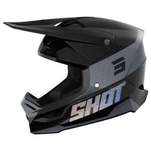 Motocross-Helm Shot Furious League holografisch schwarz