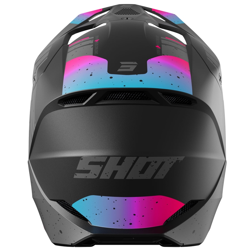 Motocross-Helm Shot Furious Mirage blau-rosa