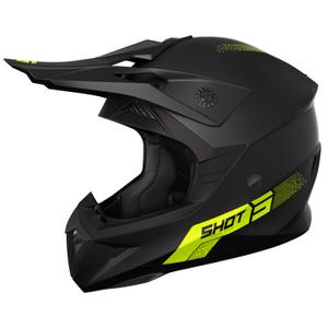 Motocross-Helm Shot Pulse Element matt fluogelb