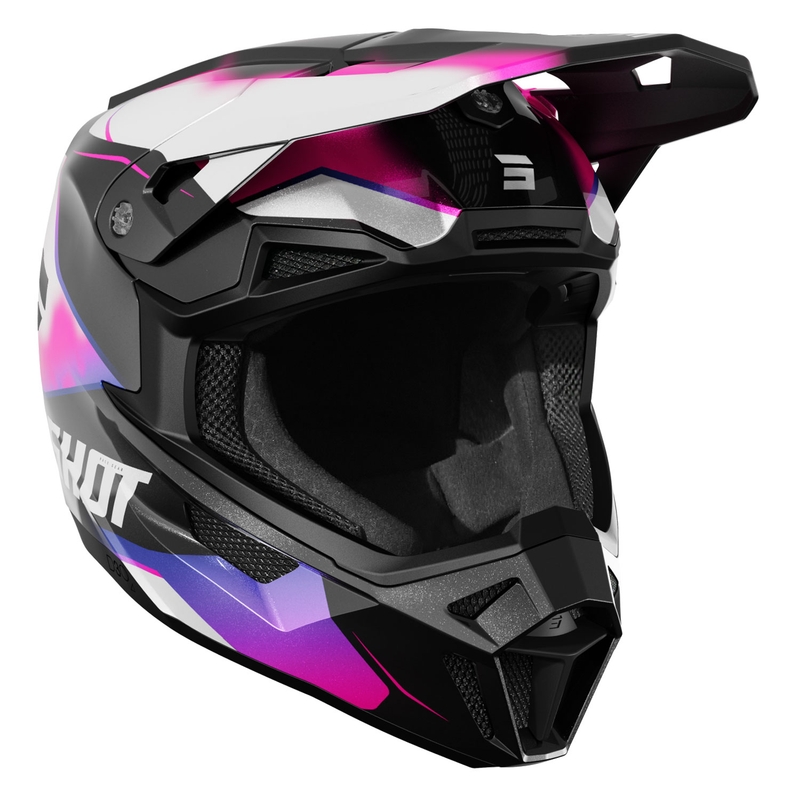 Motocross-Helm Shot Lite Astral blau-rosa