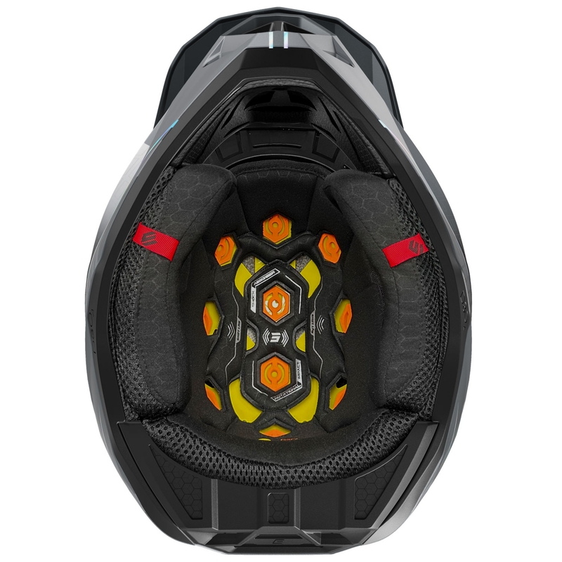 Motocross-Helm Shot Lite Challenger perlgrau holografisch