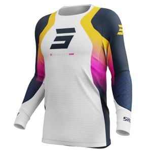 Motocross-Trikot Shot Aerolite Ultra blau-orange-rosa