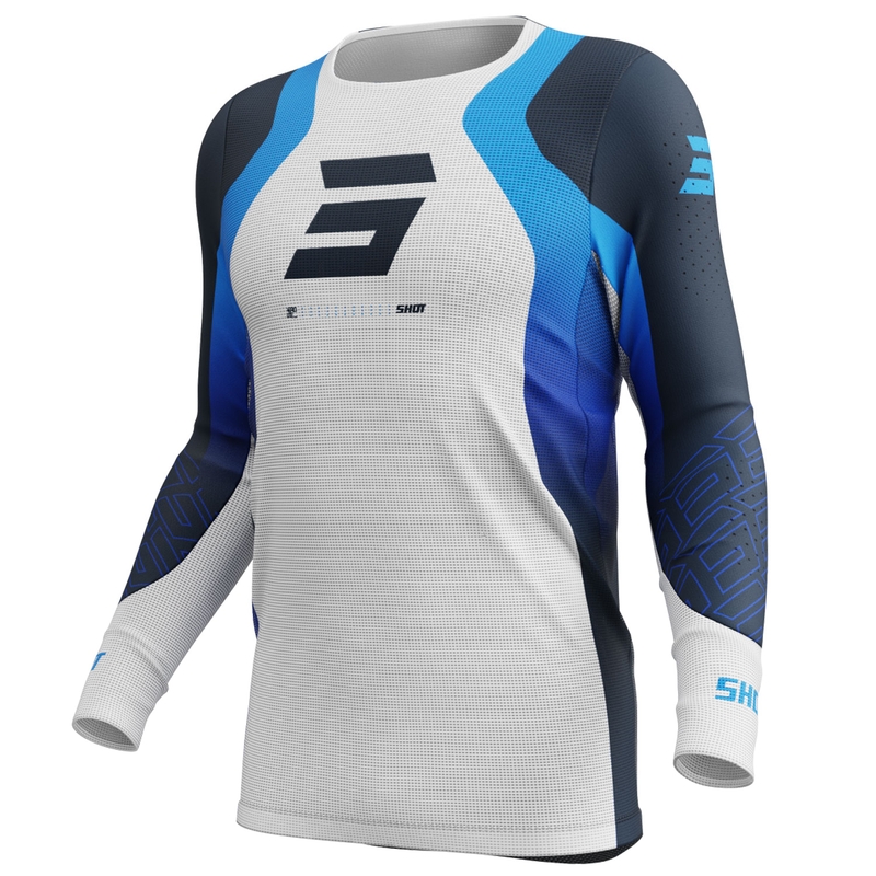 Motocross-Trikot Shot Aerolite Ultra blau