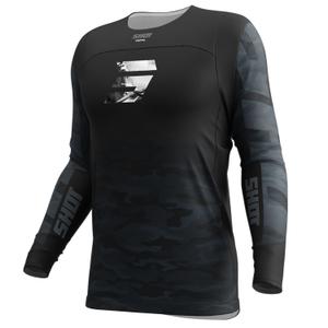 Motocross-Trikot Shot Contact Tactic schwarz-grau