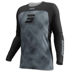 Motocross-Trikot Shot Contact Onyx schwarz-grau