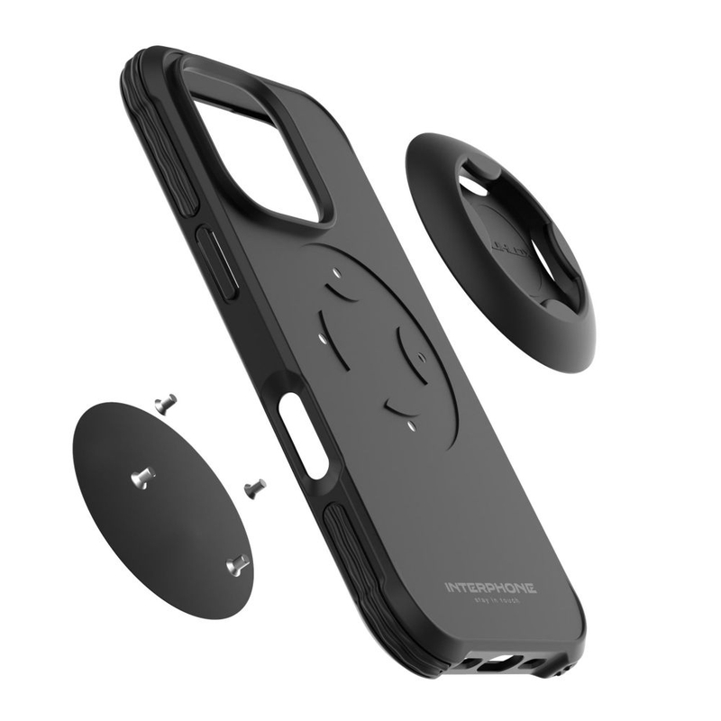 Schutzhülle Interphone QUIKLOX Tetraforce für Apple iPhone 16 Pro schwarz
