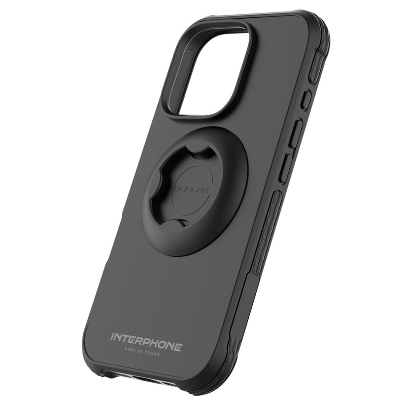 Schutzhülle Interphone QUIKLOX Tetraforce für Apple iPhone 16 Pro Max schwarz