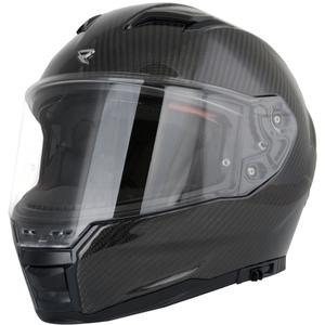Integrierter Motorradhelm Street Racer Titan Carbon schwarz
