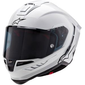 Integrierter Motorradhelm Alpinestars Supertech R-10 Solid Carbonweiß matt