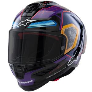 Alpinestars Supertech R-10 Limited Edition Martinator Jorge Martin Integraler Motorradhelm Blau-Lila-Rot-Gelb